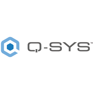 alt="Logo officiel Q-SYS – Plateforme intégrée audio, vidéo et contrôle sur DISKOD MAROC