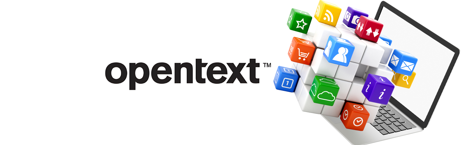alt="Bannière OpenText - Plateforme cloud-native de gestion documentaire et intelligence artificielle sur DISKOD MAROC"