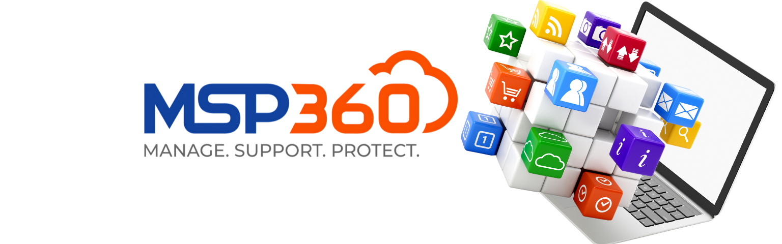alt="Bannière MSP360 - Solutions cloud backup sécurisées avec licence officielle sur DISKOD MAROC"